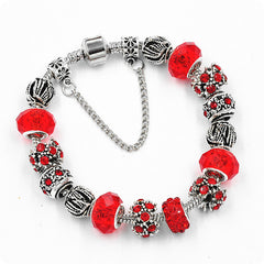 2025 lucky, transfer crystal beaded bracelet women's glass bead large hole bead bracelet, everything will be as you wish.