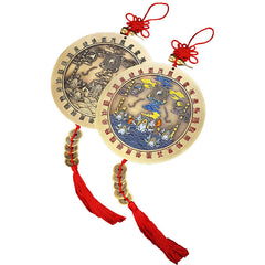 Attracting wealth, transporting safety and health, Tai Chi Bagua diagram, indoor and outdoor home use, housewarming, facing the door, living room metal ornaments