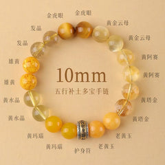 Find the balance in your body so that everything goes smoothly Crystal Bracelet Balance Energy Bracelet Charm Obsidian Aquamarine