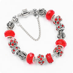 2025 lucky, transfer crystal beaded bracelet women's glass bead large hole bead bracelet, everything will be as you wish.