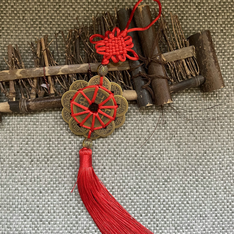 2025 Feng Shui Plum Blossom Ten Emperors Copper Coin Pendant, Transshipment, Lucky, Perfect, Copper Coin String Dharma Home Ornament